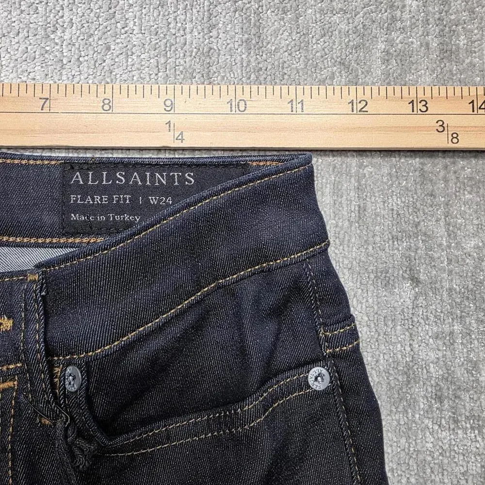 AllSaints Flare Fit Women's Jeans‎ size W24 NWT MSRP1 $178